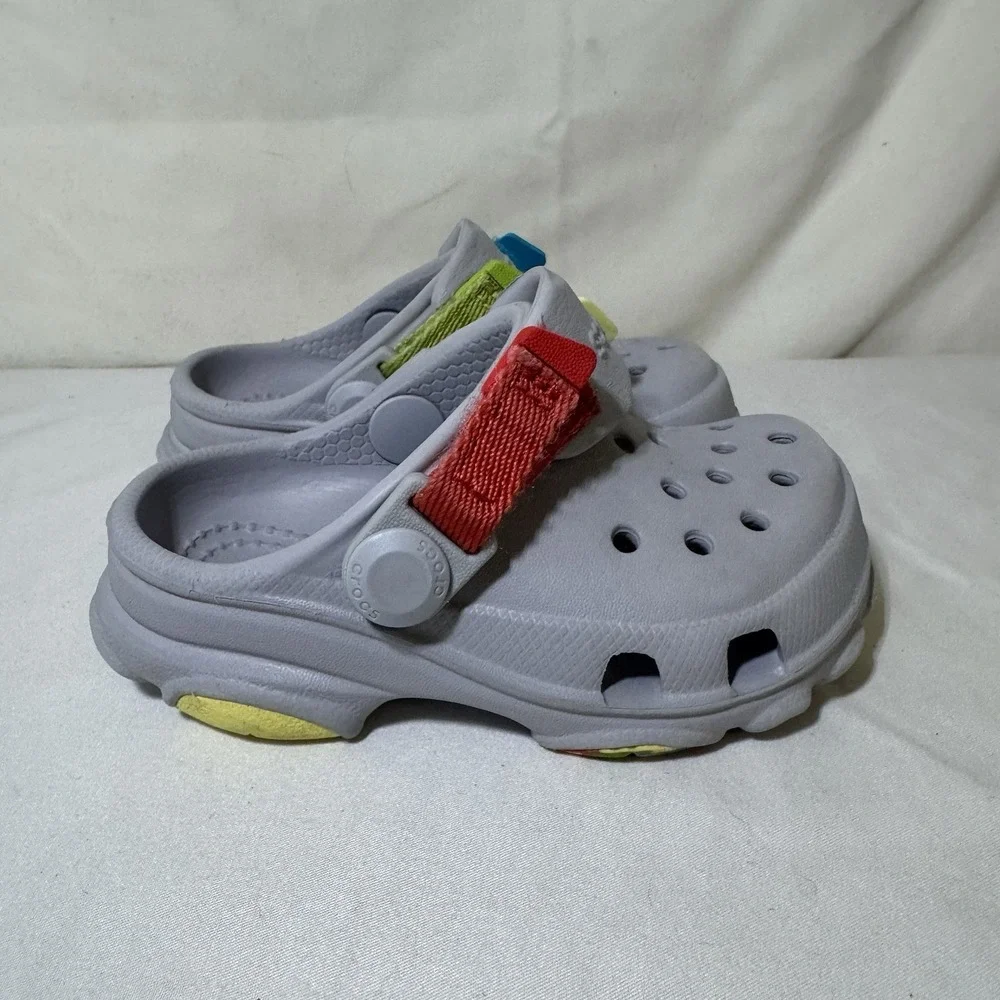 Crocs Kids Classic All-Terrain Clog Sandals Baby/toddler Size 5C Gray